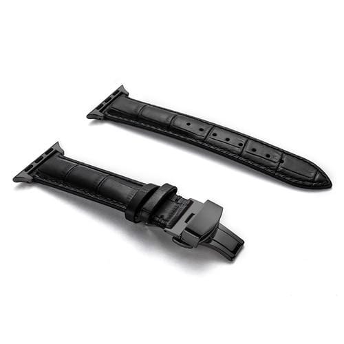 Soft Leather Watch Band Black / 38mm, 40mm & 41mm / Black