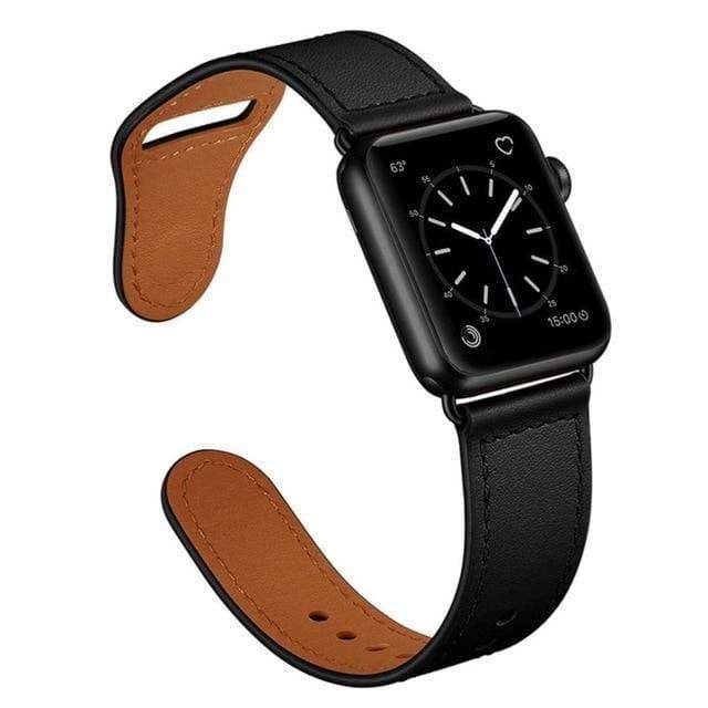 Leather Loop Watch Band Black / 38mm, 40mm & 41mm