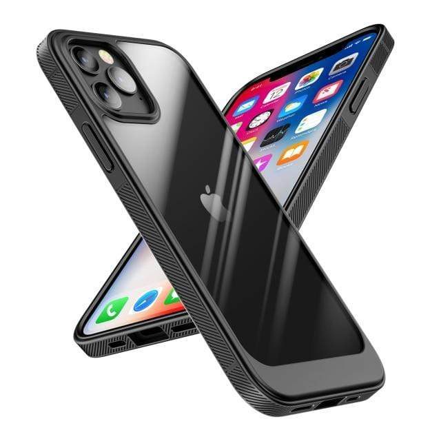 Shockproof Clear Phone Case iPhone X/XS / Black