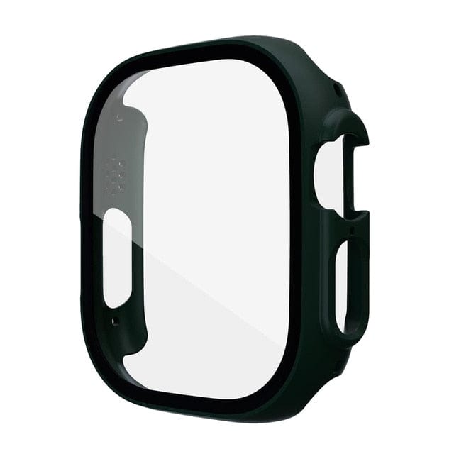 Large Tempered Glass Protective Watch Case Deep Green / 49mm (Ultra)