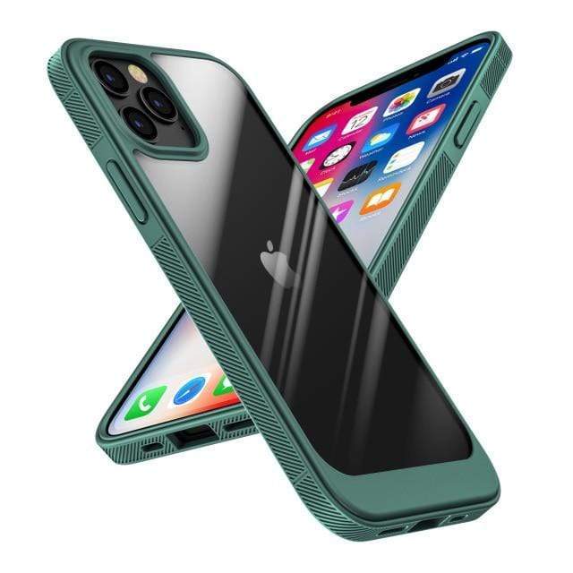 Shockproof Clear Phone Case iPhone X/XS / Green