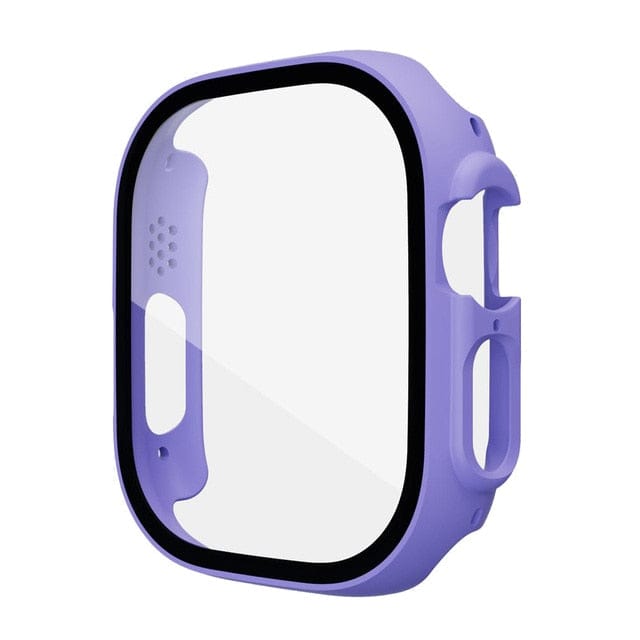 Large Tempered Glass Protective Watch Case Purple / 49mm (Ultra)