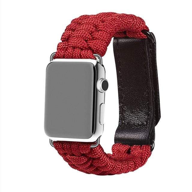 Survival Paracord Watch Band Red / 38mm, 40mm & 41mm