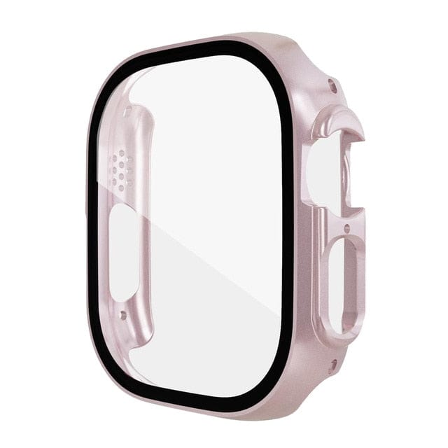 Large Tempered Glass Protective Watch Case Pink / 49mm (Ultra)