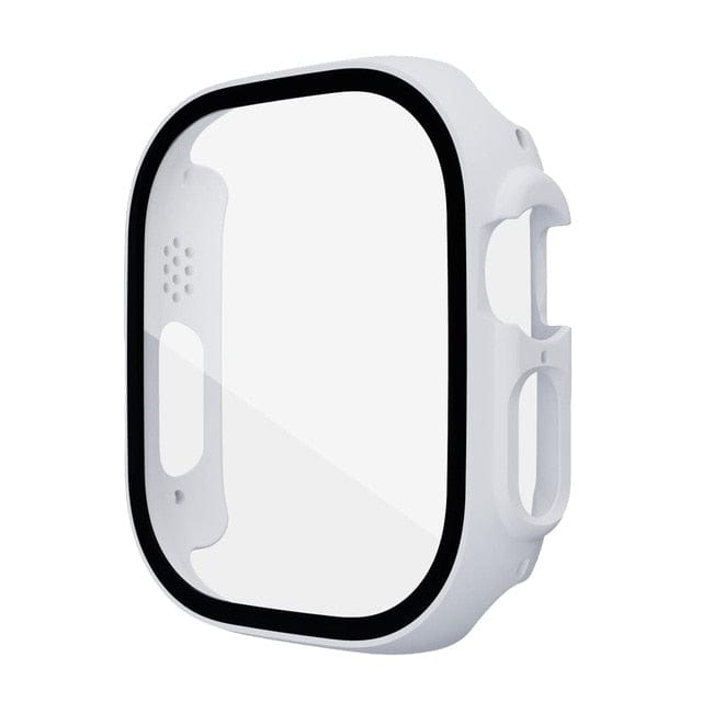 Large Tempered Glass Protective Watch Case White / 49mm (Ultra)